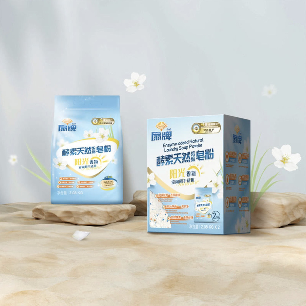 扇牌 酵素天然浓缩皂粉（阳光香氛） 详情图 1