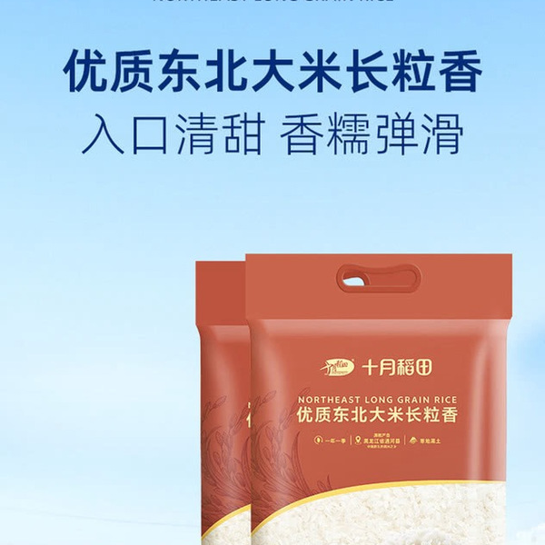 十月稻田 优质东北大米长粒香 5kg*2 详情图 5