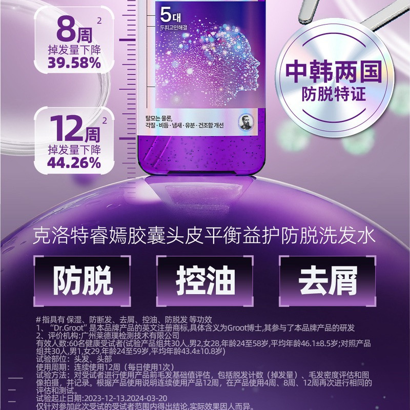 克洛特 头皮益护防脱洗发水套装400mL*3瓶 详情图 1