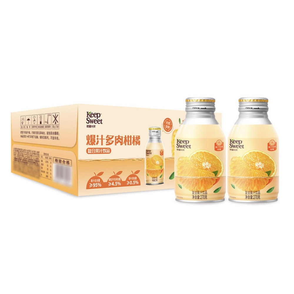 keepsweet恬蜜光年 爆汁多肉柑橘复合果汁饮 品 270g*15瓶