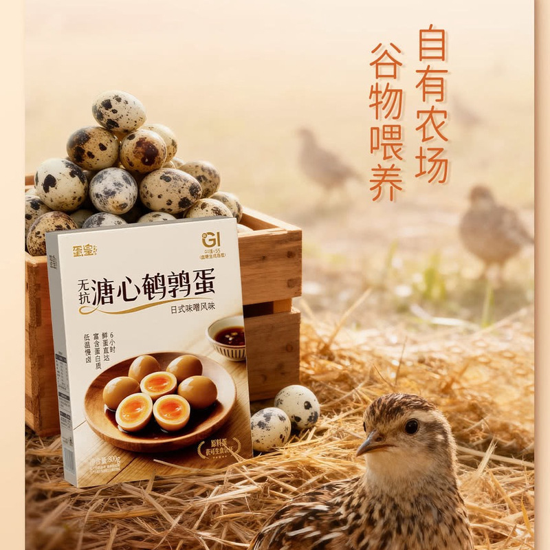 蛋皇 溏心鹌鹑蛋 800g 详情图 4