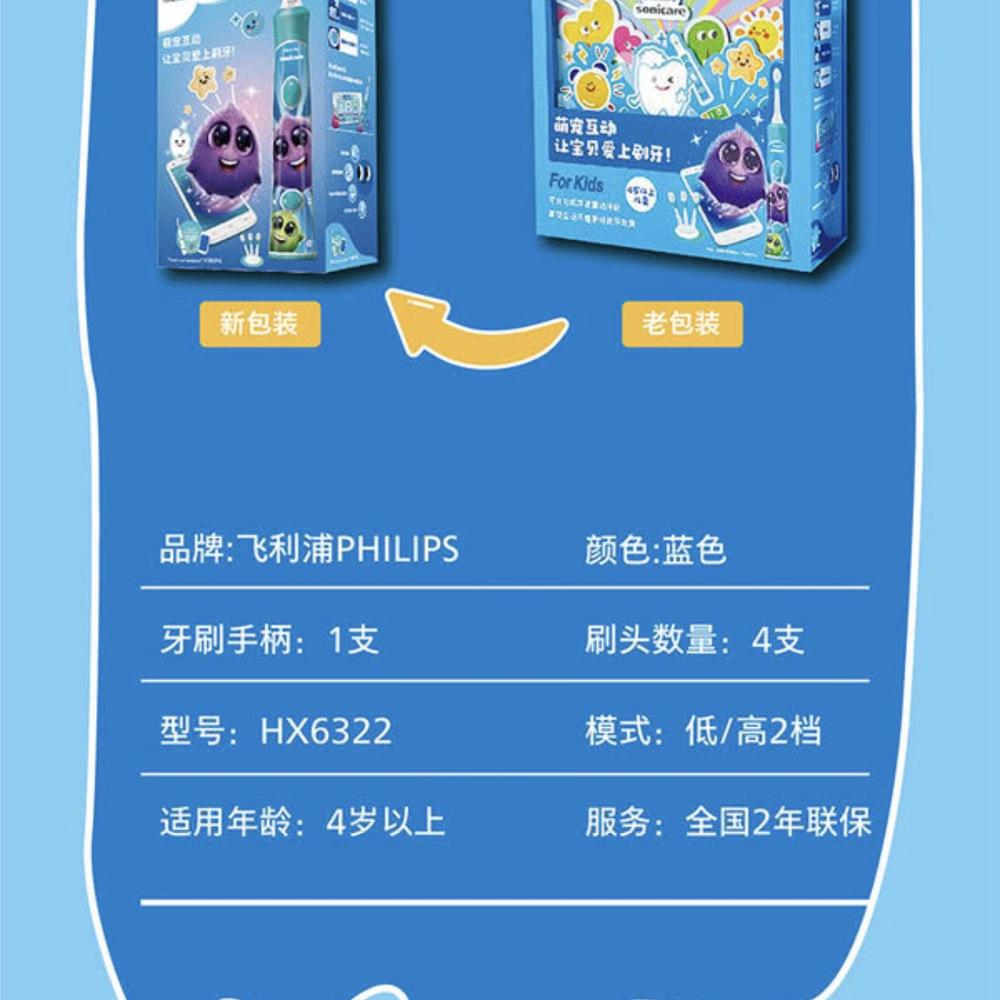飞利浦 儿童电动牙刷礼盒HX6322 详情图 8