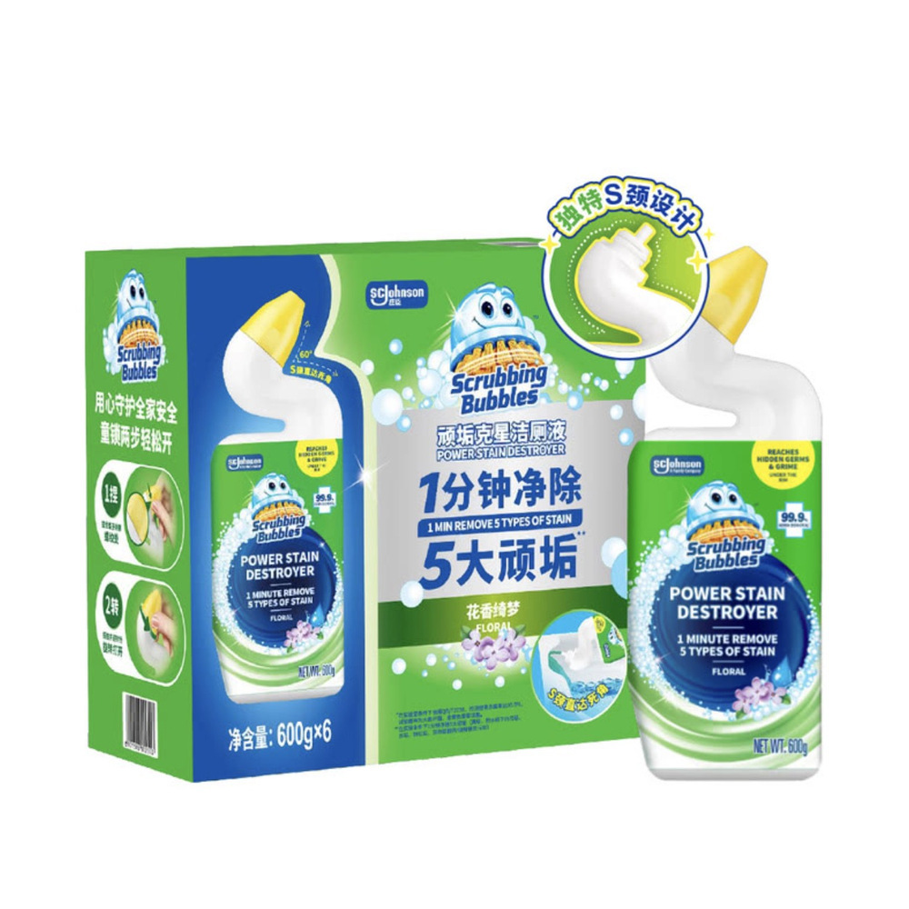 酷乐小魔泡 顽垢克星洁厕液600g*6瓶