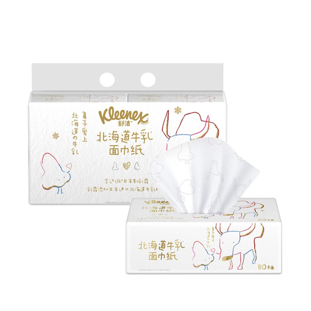 舒洁 牛乳系列乳霜纸6层加厚 80抽*6包