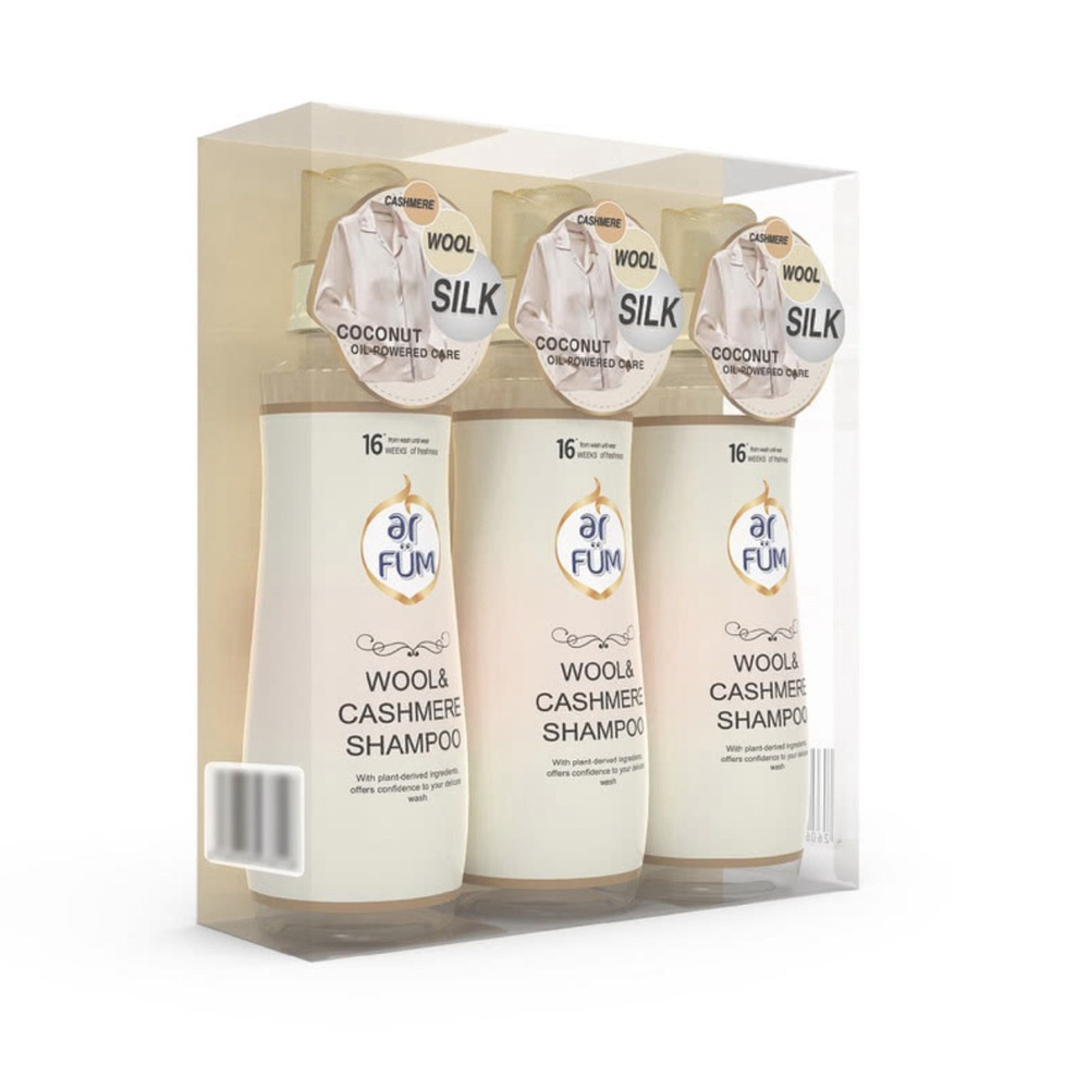 纺优美（Arfum）马来西亚进口 羊绒真丝洗衣液 500ml*3瓶