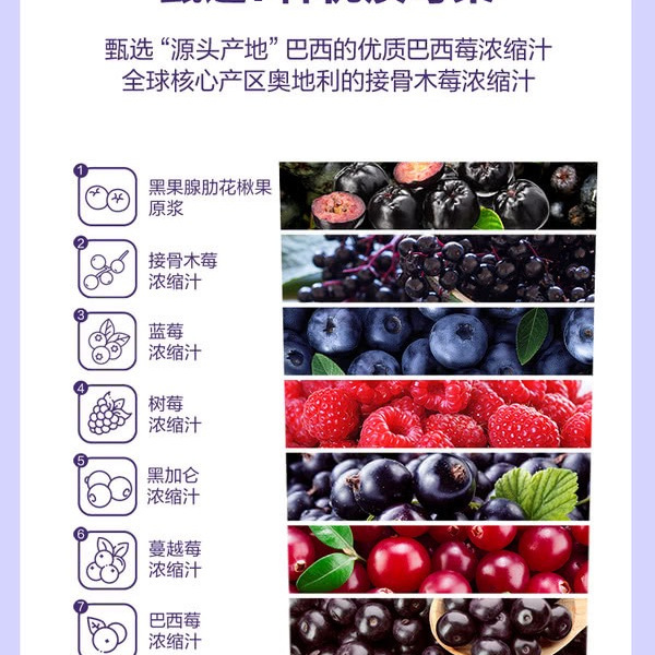 花青素七莓双参饮复合果汁饮料 1.4L（100mL*14瓶） 详情图 2